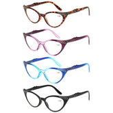 KERECSEN 4 Pack Cat Eye Reading Glasses Women 083 - kerecsen